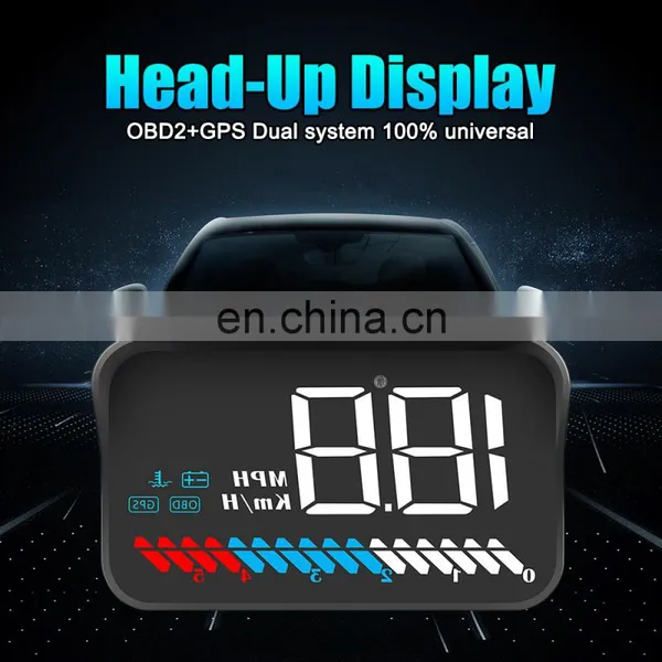 2020 Best Rearview Mirror Tpms Automotive Exploride Obd2 Led Head up Speed Display Projector Navigation Hud Display for Cars photo-2