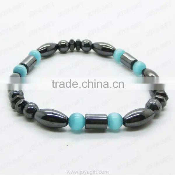 Lastest Hematite Beaded Cat Eye Beads Bracelet