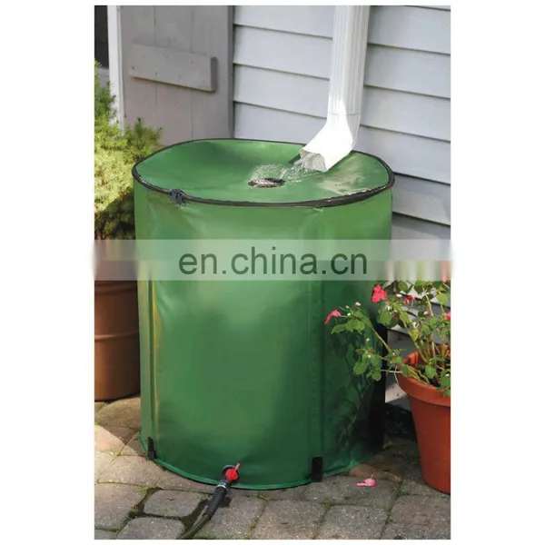 53 Gallon Garden Portable Collapsible PVC Tarpaulin Rain Water Barrel Water Collector Tank photo-5