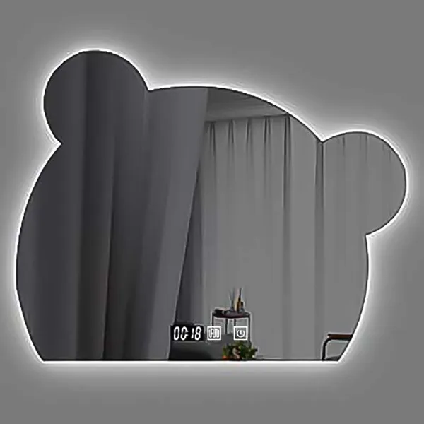 Customized Bear-shaped Mirror, Luxury and Unique-shaped Creative Smart Mirror, Bathroom LED Makeup Mirror, Wall-mounted Bathroom Mirror