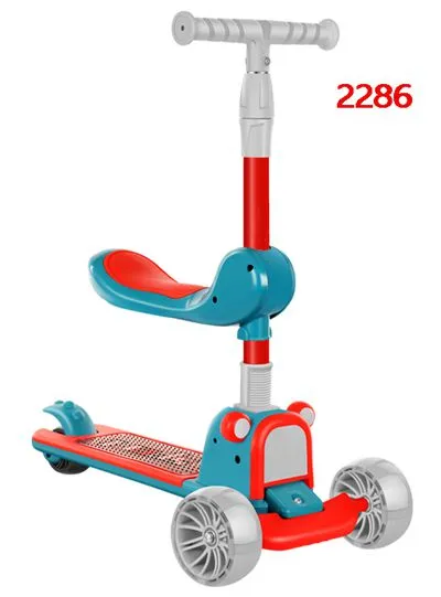 Children's Scooters Children's 3-wheel Music Glowing Folding Toys, Outdoor Sliding Sports, Boys and Girls Kids Kick