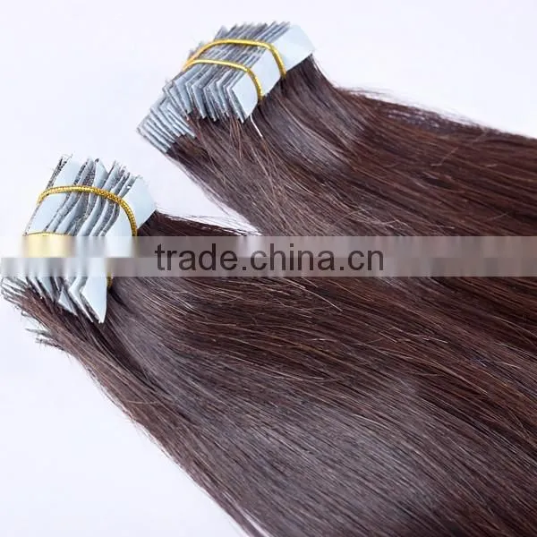 Cuticle Silky Mongolia Malaysia Peruvian Russian European Indian Brazilian PU Skin Weft Remy Tape Hair photo-6