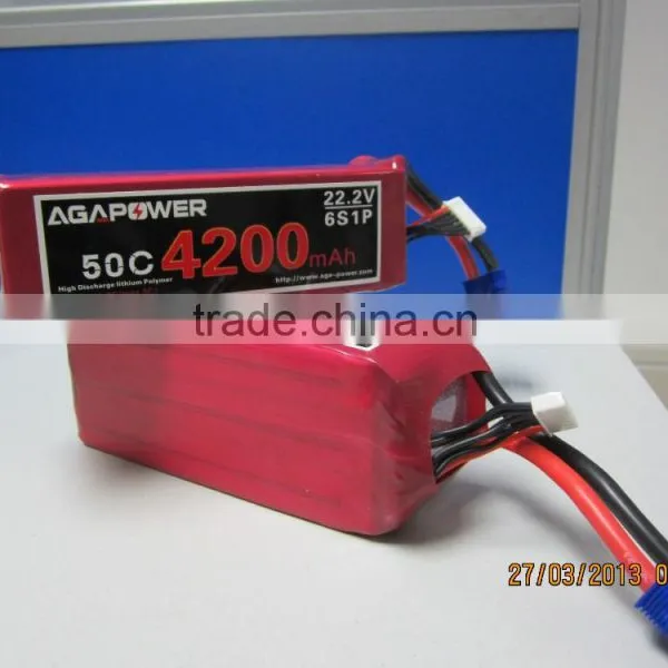 AGA Power RC Lipo Battery | 22.2v 4200mAh 50C 6S1P High Rate Lithium Battery photo-2