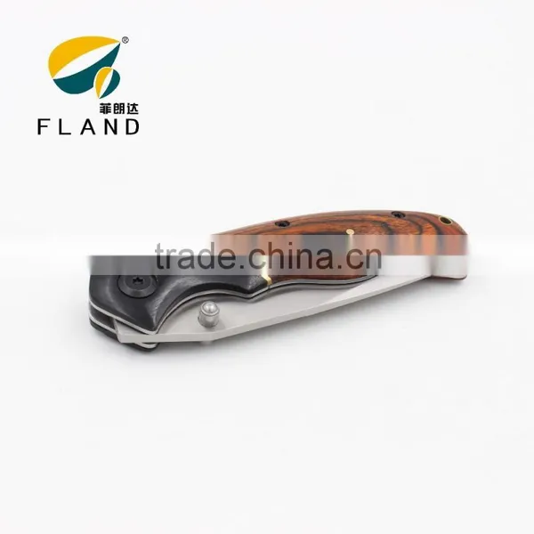 2015 Good Quality With Rose Wood Handle Stainless Steel Knife Pocket photo-3