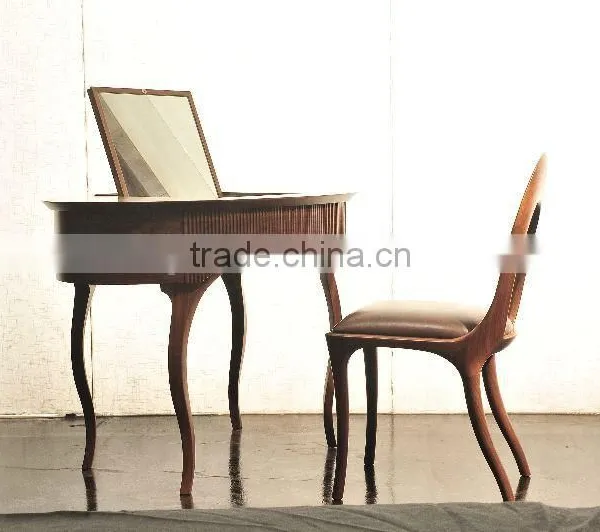Modern Design Wood Dressing Table and Chair