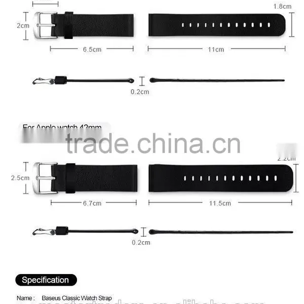 BASEUS Classic Buckle 42MM Genuine Leather Watch Band Wrist Strap For Apple Watch MT-3486 photo-4