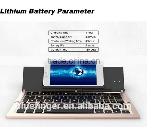 Multifunctional Aluminium Alloy Foldable Bluetooth3.0 Keyboard With High Quality photo-2
