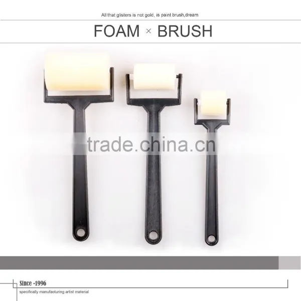 3pcs High Quality Plastic Handle Foam Paint Roller Brush photo-5