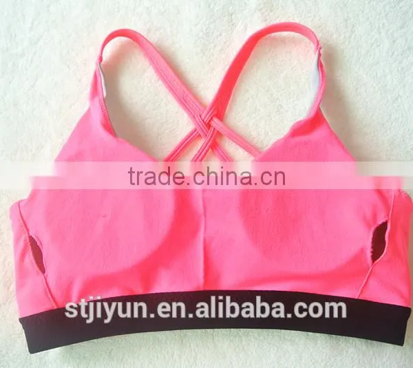 Shantou Wholesale Underwear Factory Women Plain Custom Blank Sports Bra photo-6