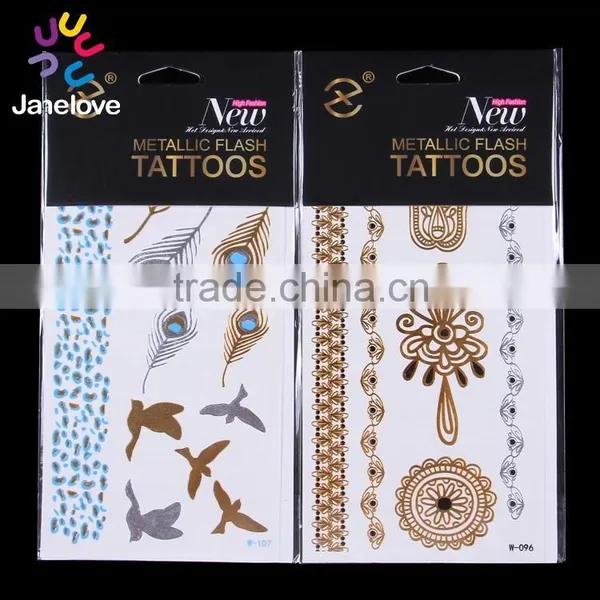 w- Series Gold Foil Tattoo 21*10.5cm photo-2
