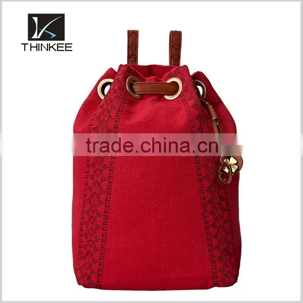 Customized Drawstring Backpack Fashion 2016 New Products Canvas Drawstring Backpack photo-4