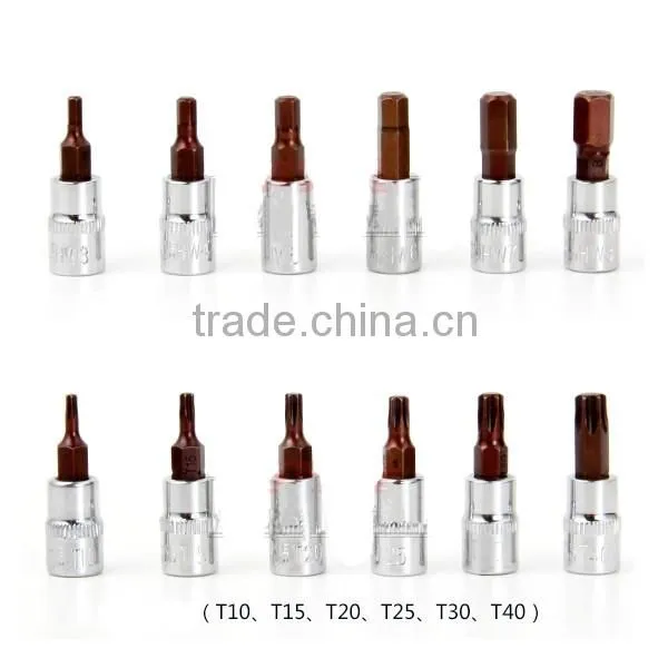 21size=One Set 1/4 Inch Socket Head Screwdriver Bits Soltted Phillips Hex Screwdriver Bit Hardware Tools With Box AR-32 photo-3