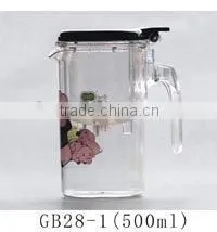 Heat Resistant and Clear Glass Tea & Coffee Pot