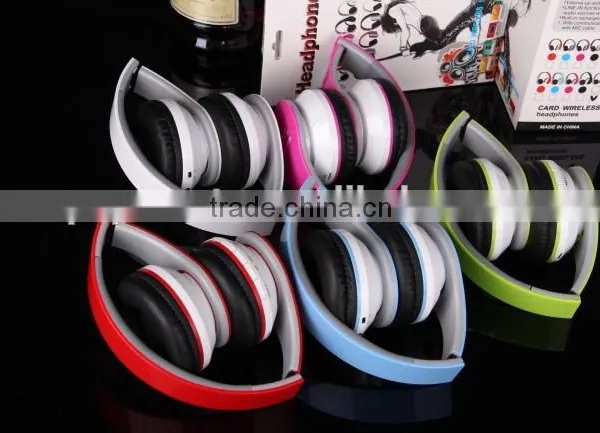 Folding Stereo Handfree Bluetooth Wireless MP3 Headphone Support TF Card and FM photo-4
