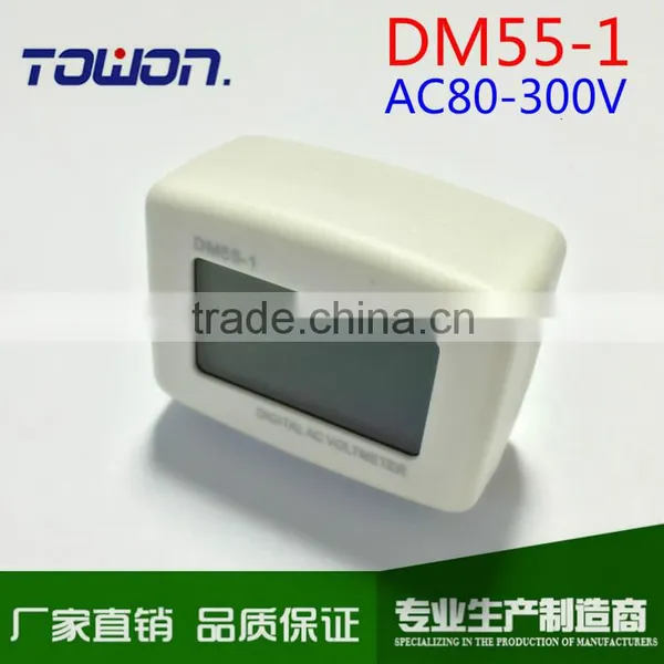 LCD AC Digital Voltage Meter Voltmeter 80-300V Switch US Flat Plug Volt Power Monitor AC Panle Meter Blue Backlight photo-2
