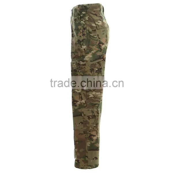 Army Combat Uniform Ripstop Cargo Pants 65/35 Polyester Cotton Material Multicam Camo Pants photo-2