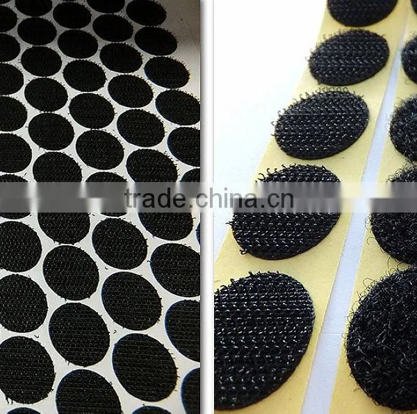 Self Adhesive HOOK AND LOOP SELF ADHESIVE Backed COINS DOTS CIRCLES 15MM *40pcs