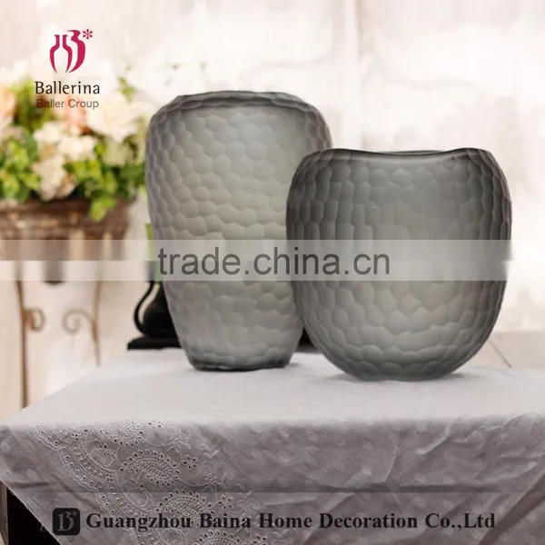 Handmade Specialized Home Decoration Frosted Color Glass Vase photo-2