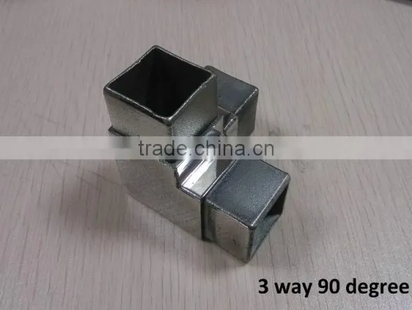 Stainless Steel Rectangular Tube Connector 50mm photo-3