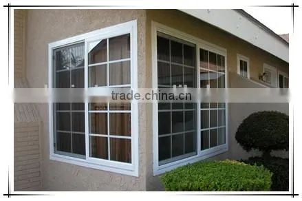 White Frame 3 Panes Aluminum Sliding Window With Grill photo-4