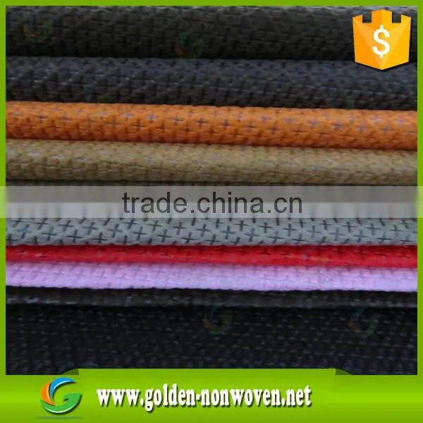 Polypropylene Nonwoven Fabric With Cross Design, Cross Non Woven Fabric in Roll for pp Cambrelle photo-3
