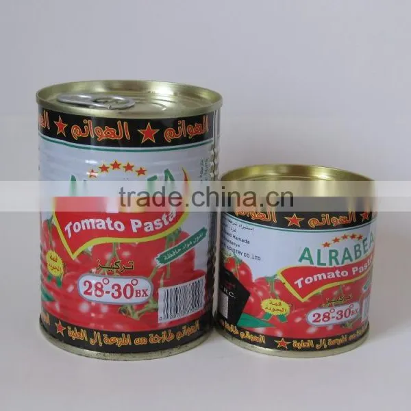 Good tomato paste, canned tomato paste, sachet tomato paste