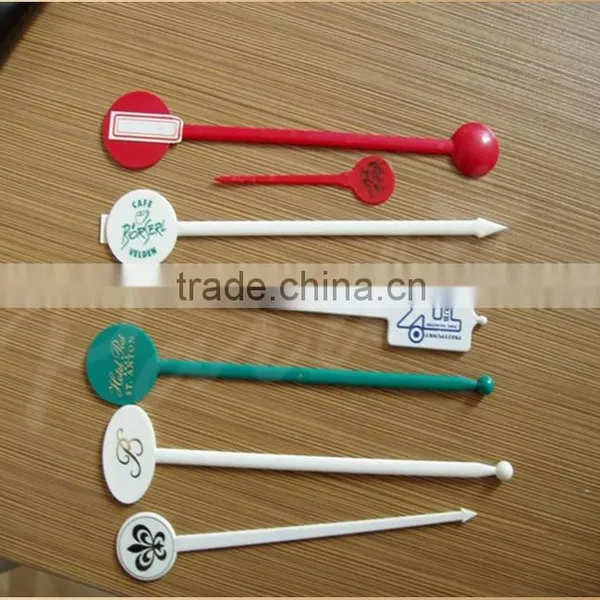 Logo Printed Customized Plastic Stir Swizzle Sticks photo-3