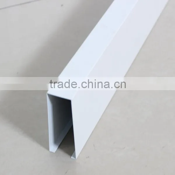 Rust Proofing White Powder Coating Metal Baffle Sus[ended U Aluminum Baffle Ceiling photo-3
