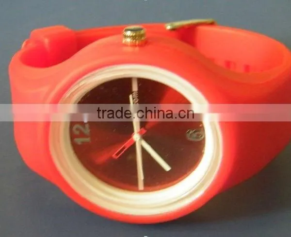 Round Jelly Sport Silicon Rubber Band Bracelet Watch