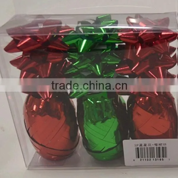 Gloss Metallic Star Bow And Curly Ribbon Egg Sets