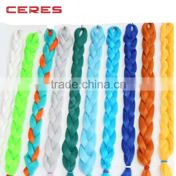 Factory Wholesale Price Different Color Silky Jumbo Braid Hair photo-3