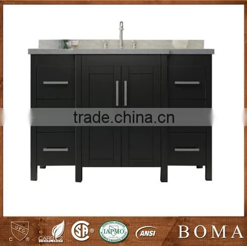 2016 Stunning Black Bathroom Vanity With Sleek Simple Lines Solid Wood