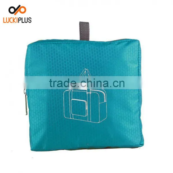 Luckiplus Foldable Travel Duffel Bag Luggage Sports Gym Water Resistant Nylon Blue photo-6