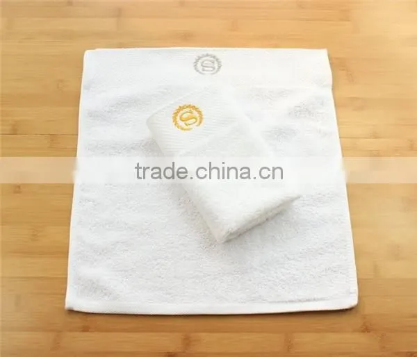 Egyptian Cotton Customized Embroidery Logo White Luxury Hotel Bath Towels Quality Choice photo-2