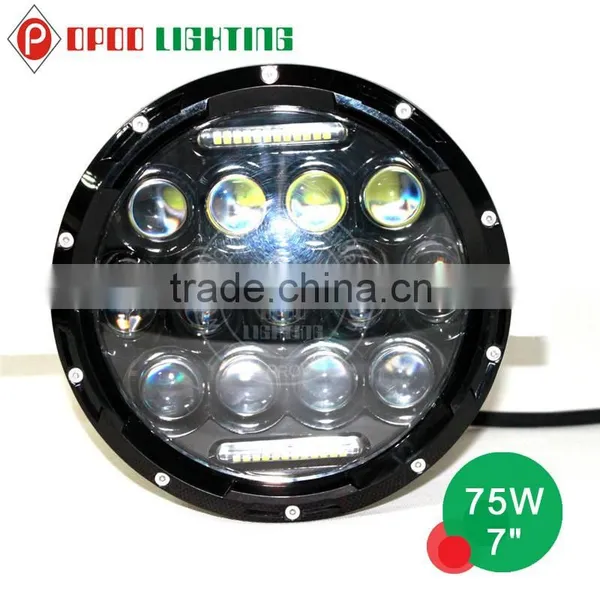 For Jeep With Day Time Running Light 75w 7" Led Headlight photo-2