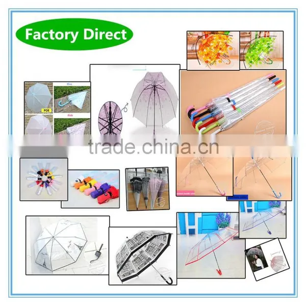 Auto Open Transparent Straight Umbrella Plastci Handle Cheap Umbrella