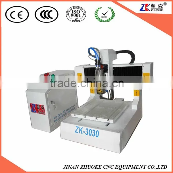 PCI NcStudio Control System Small PCB CNC Router ZK-3030 Milling And Drilling Machine With 220V 1.5KW Water Cooling Spindle photo-2