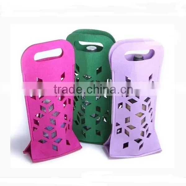 Factory Price Felt Wine Bag Hand Bag With Customised Logo
