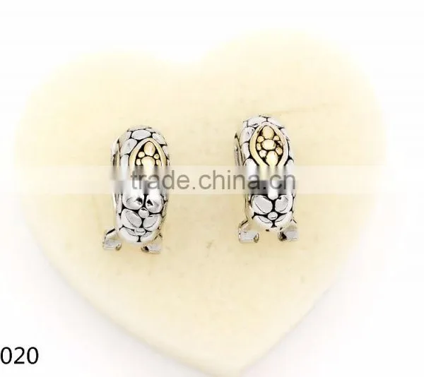 2016 New Fashion Wholesale Juyuan Double Color Plated Whole Sales Earrings photo-2