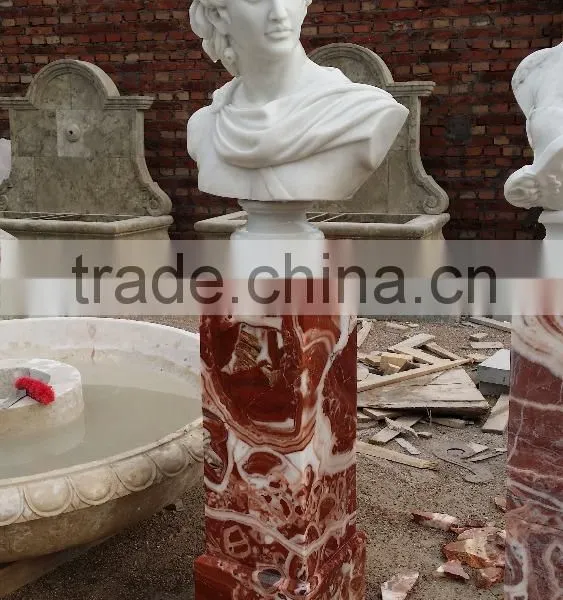 Full hand carved natrual stone pedestals for sculptures