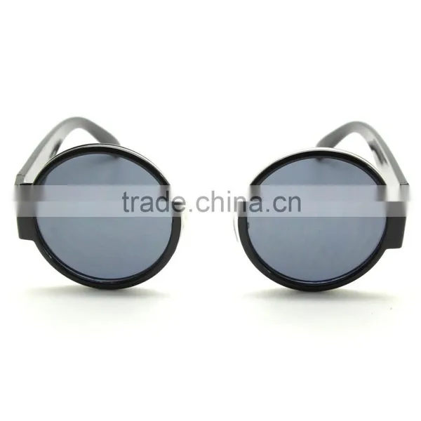 50s Vintage Style Steampunk Round Sunglasses Factory Price photo-3
