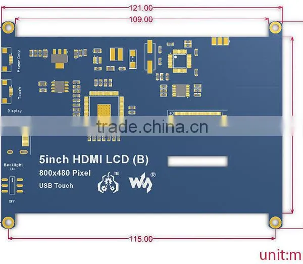 Raspberry Pi 2 LCD Display 5inch 800*480 TFT Resistive Touch Screen HDMI Interface for All Rev of Rapsberry pi 3 A/A+/B/B+/2 B photo-3
