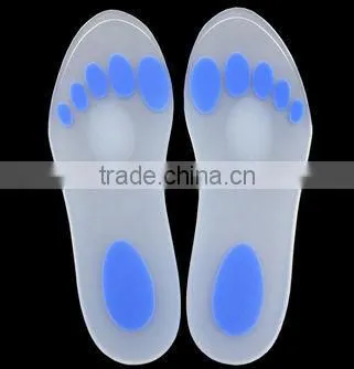 2014 New Style Dongguan Massage Foot Care Silicone Gel Insoles