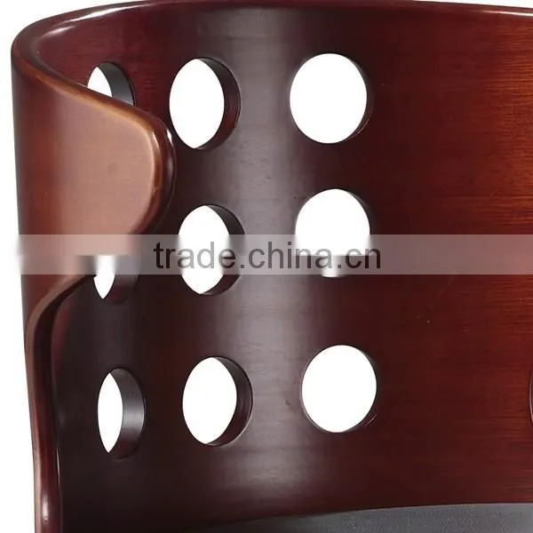 Haiyue Blakc PU Leather Counter Bar Stools for Leisure Places Use photo-4