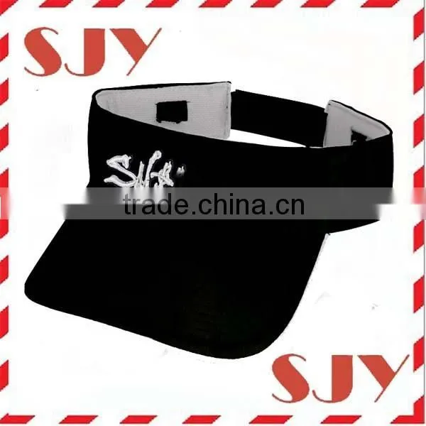 High Quality Custom 3d Embroidery Women Wide Sun Visor Cap photo-2