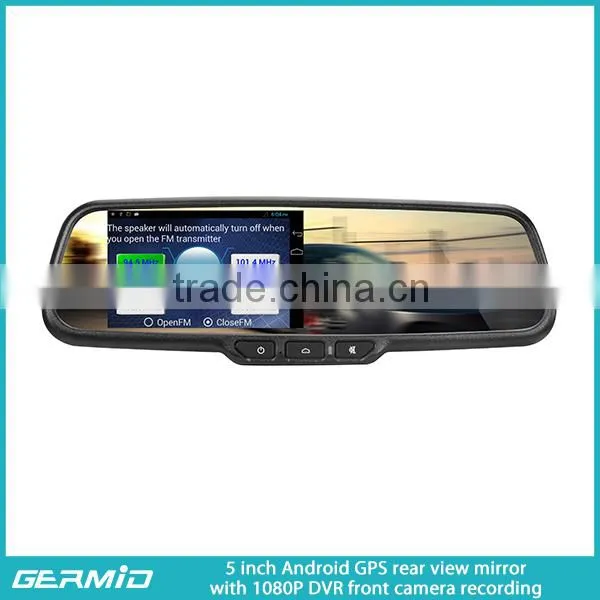 5 Inch Android Gps Navigation Rearview Mirror Gps Wireless Camera photo-5