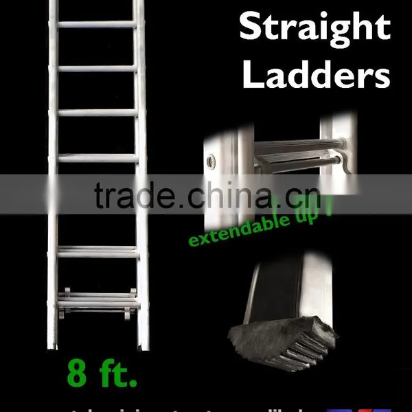 Aluminium 3 Section Straight Ladders 8 Ft.