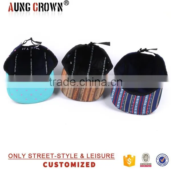 Design Custom Made Your Own Flat Brim 5 Panel Cap photo-4