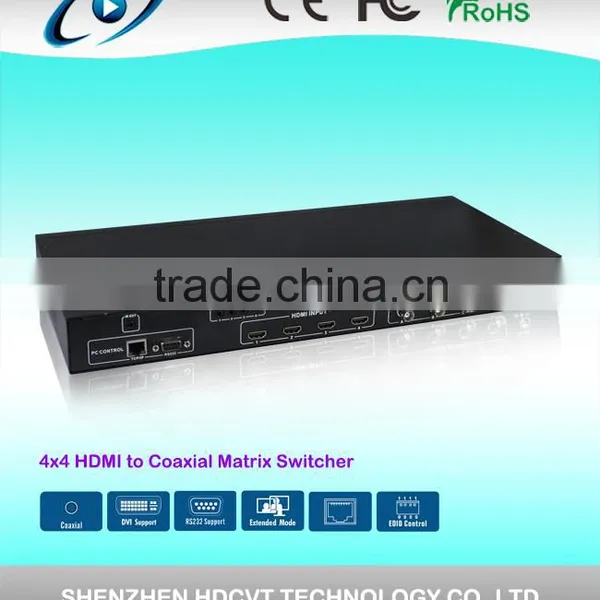 4by4 HDMI to Coaxial Matrix Switcher With IR , RS-232 , TCP/TP photo-2