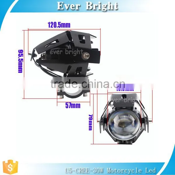 30W 3000LM C-REE U5 LED Front Light Motorcycle Driving Fog Spot Light Truck Bicycle Travel Camp Lamp Headlight photo-4